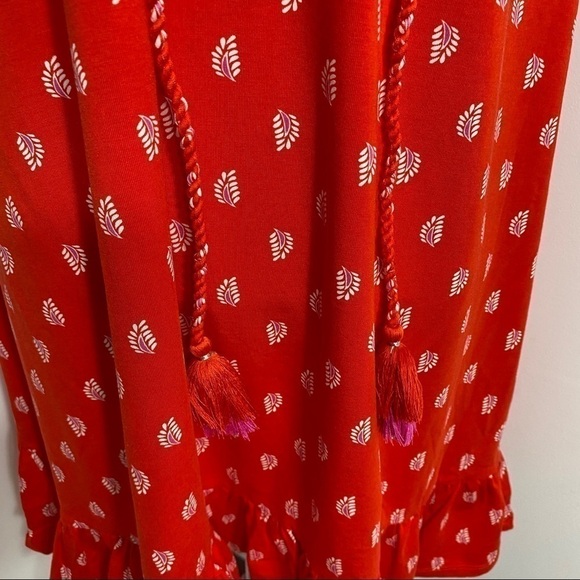 Boden Feather Print Slip Dress NWT Red Women’s 16 - Picture 7 of 10